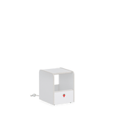 Cilek Montes White Toy Box/puff - Kids Haven